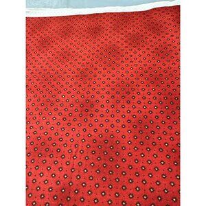 Red Cotton Quilting Fabric by Henry Glass 18x22" Small Black & Yellow Diamond Pa